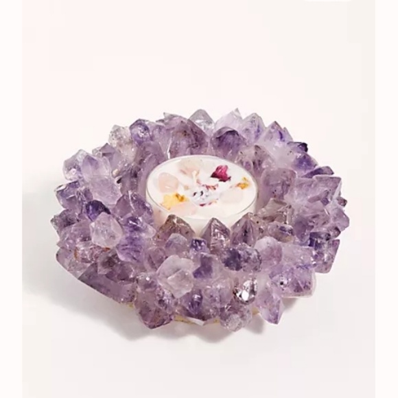 Amethyst Crystal Candle Holder - Picture 2 of 3